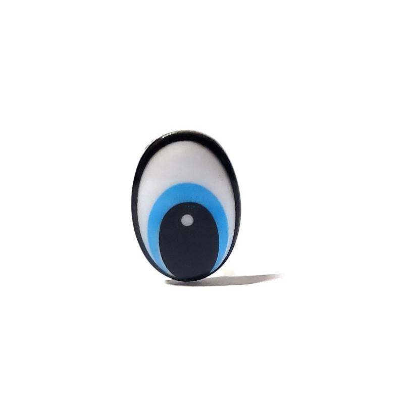 Foto Olho Oval Pelucia Com Trava Amigurumi 3020 Azul - 50 Un